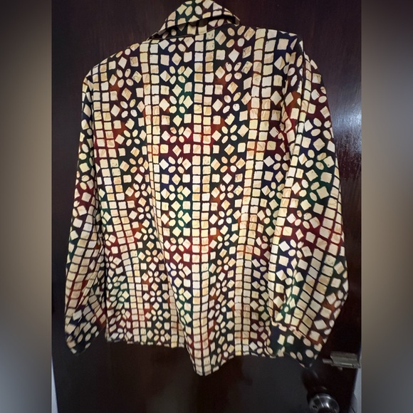 Bundle 3 for $25. Vintage 90’s Multicolor Geometric Button Down Shirt. Size M. - Picture 3 of 4